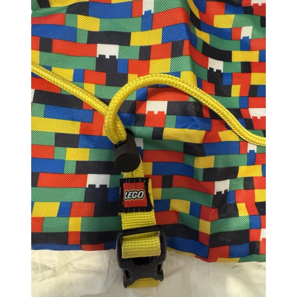 Lego Brick Pattern Drawstring Clinched Gym Bag Backpack